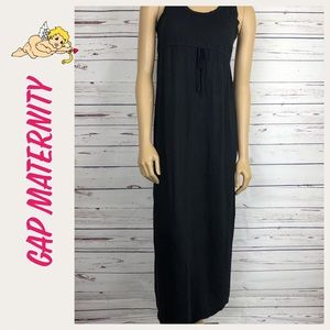 Gap Maternity Dress Maxi Empire Waist Drawstring